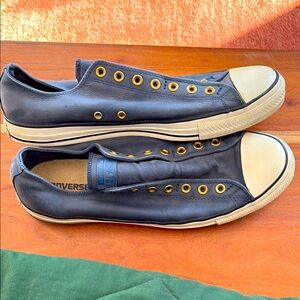 Converse Navy leather Men's Shoes